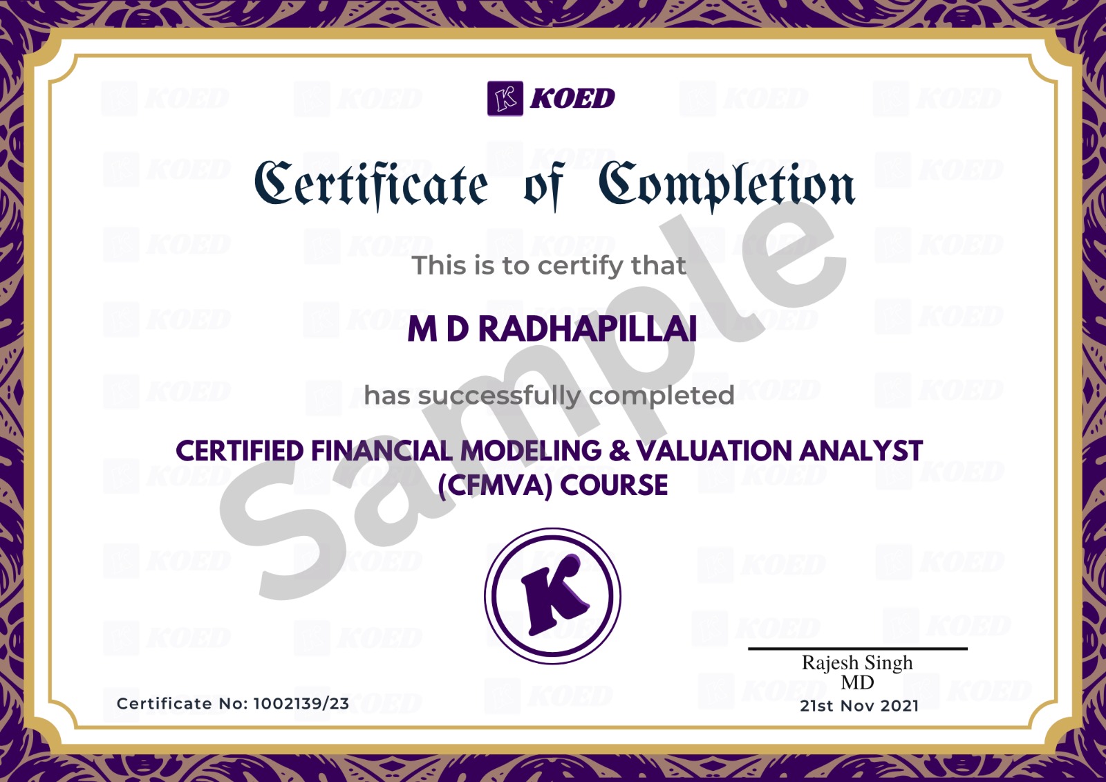 Certificate