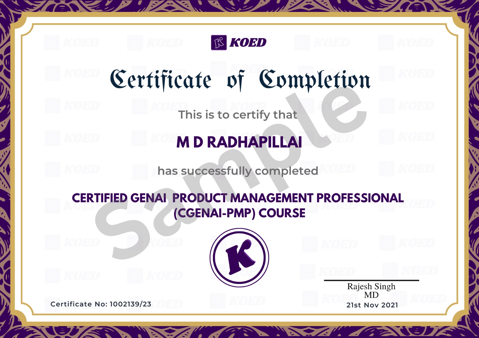 Certificate