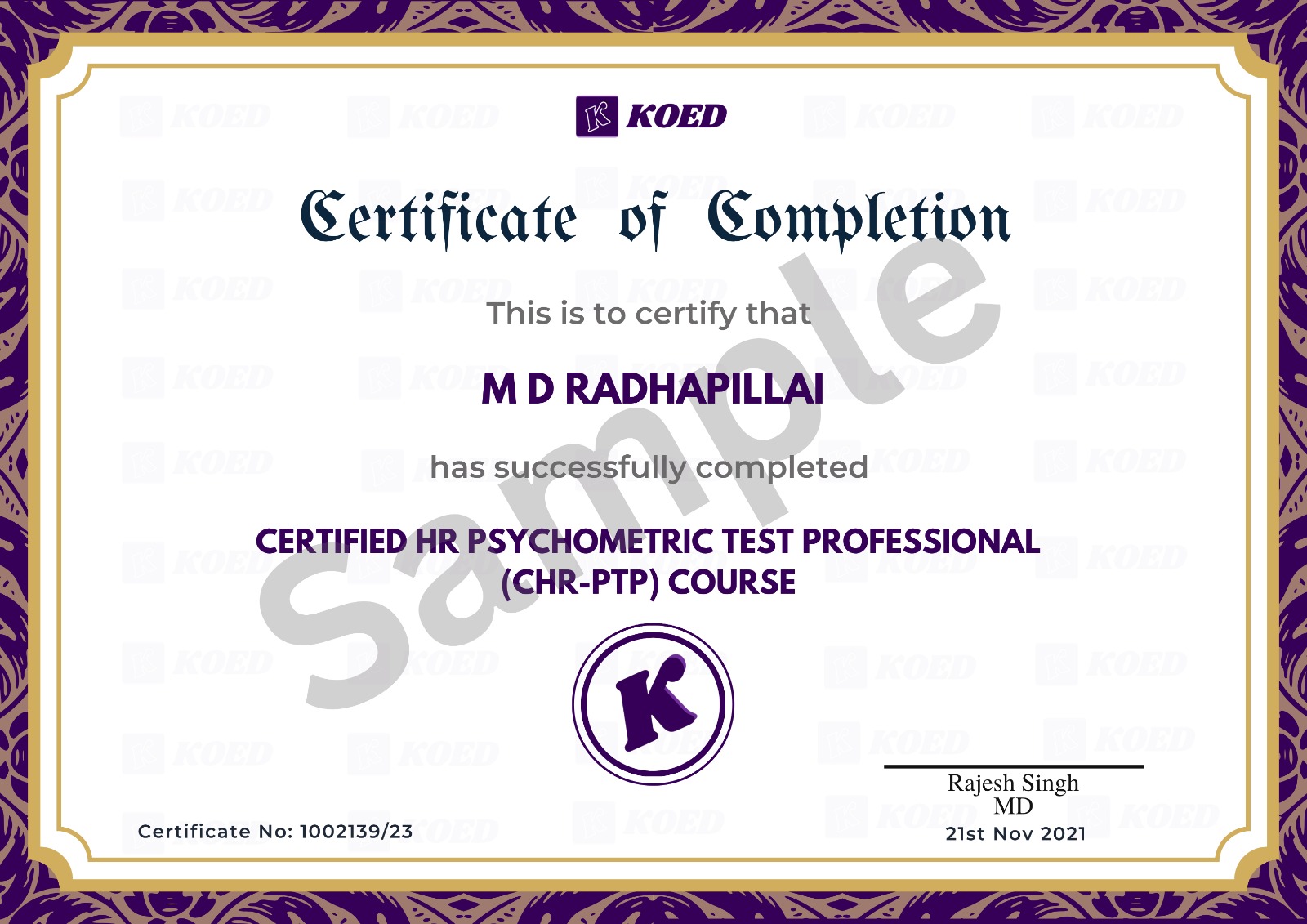 Certificate