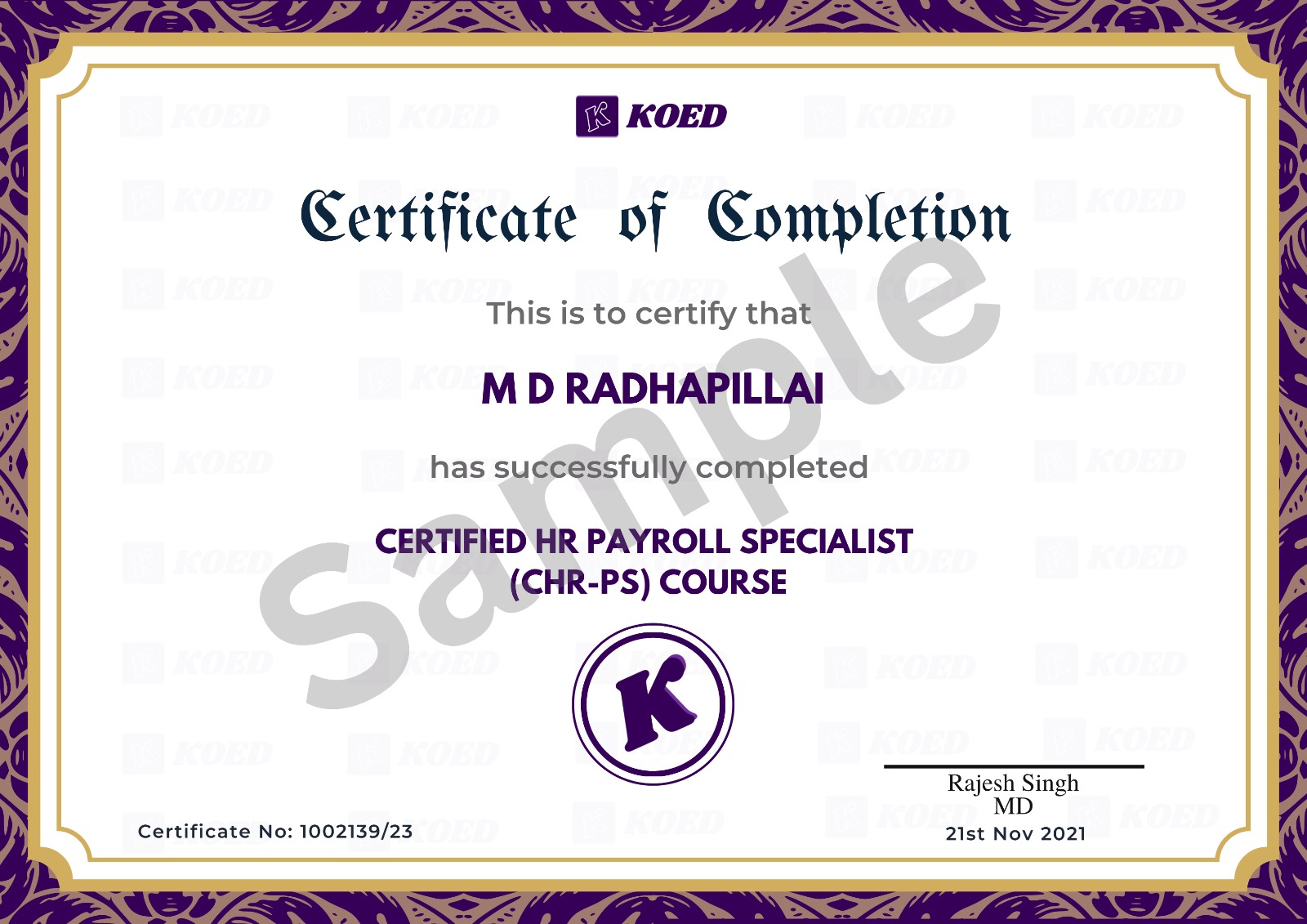 Certificate