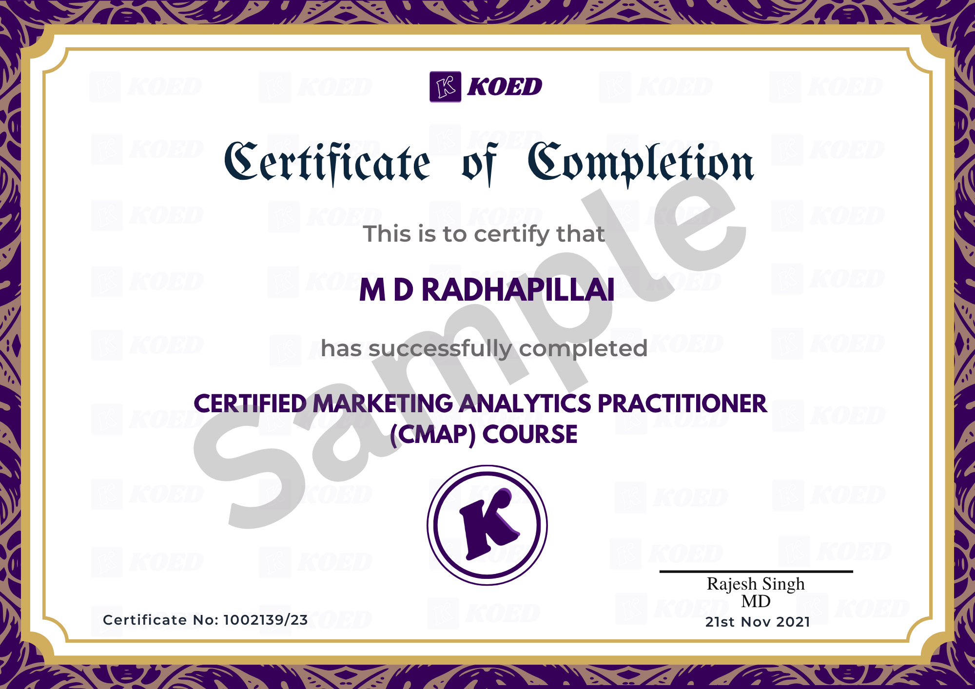 Certificate