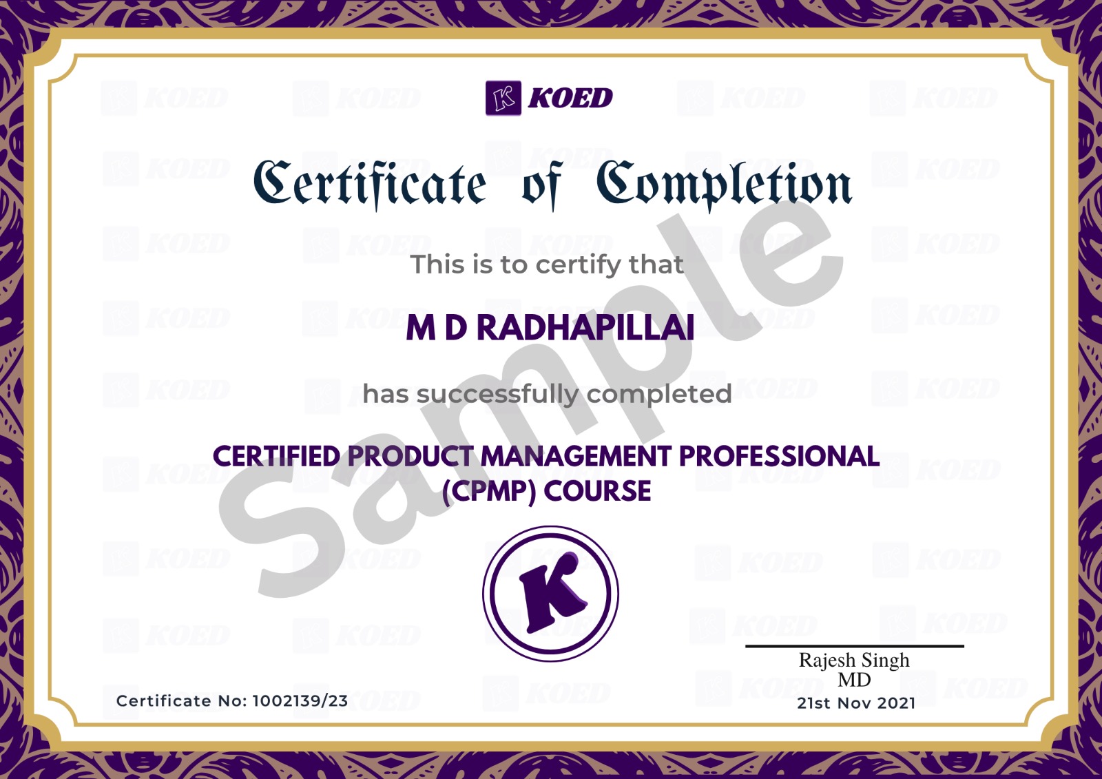 Certificate
