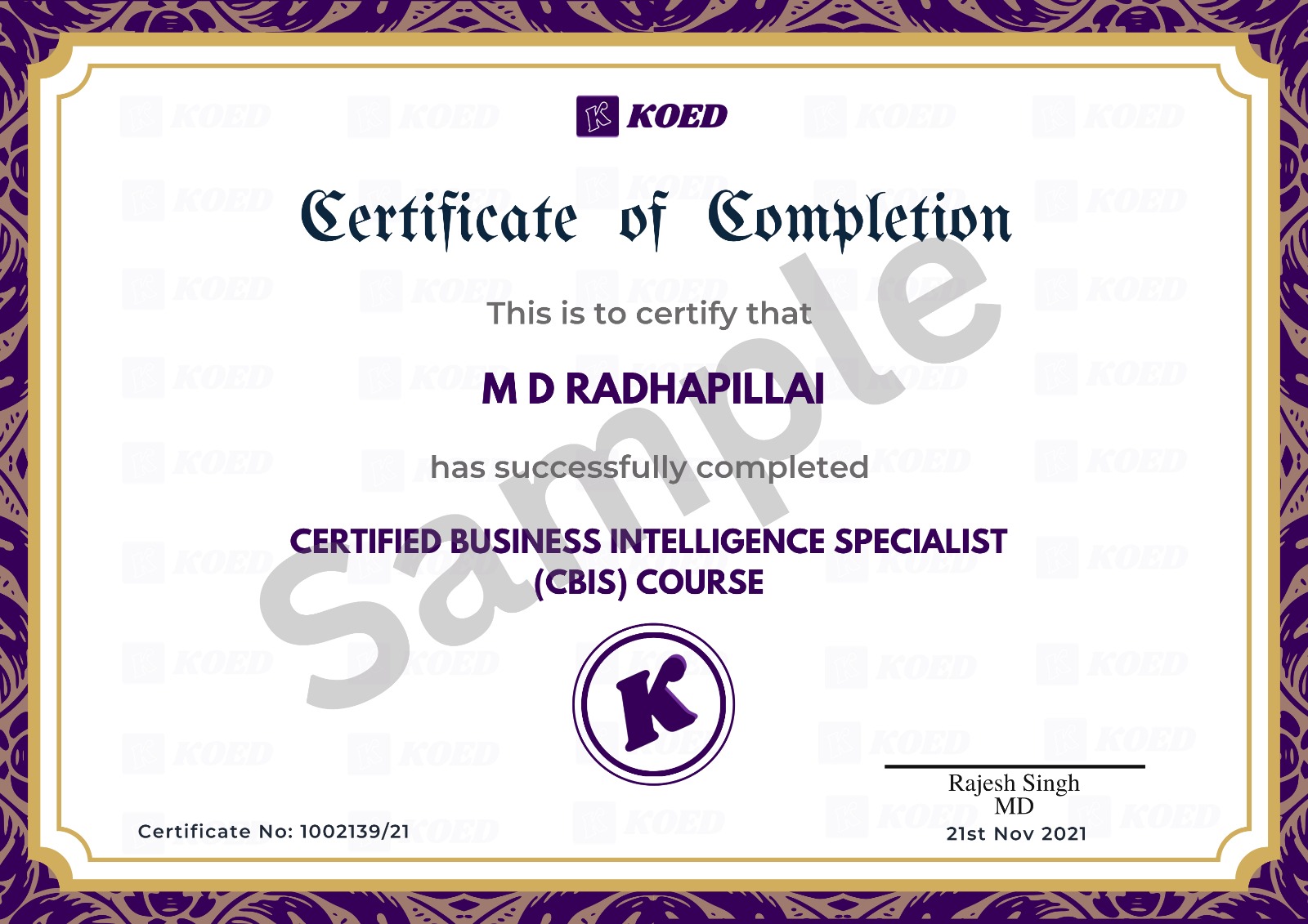 Certificate