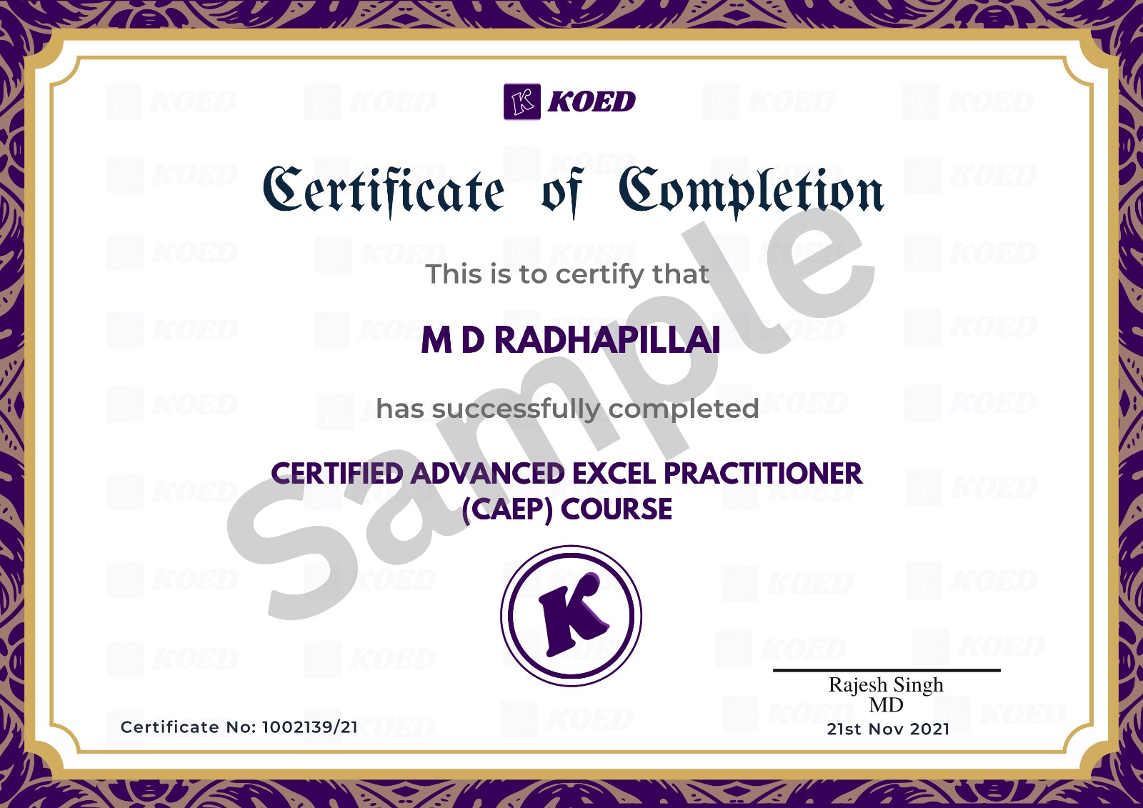 Certificate